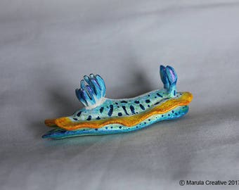 Mexi the Nudibranch (Mexichromis kempfi) Purple-Crowned Sea Goddess