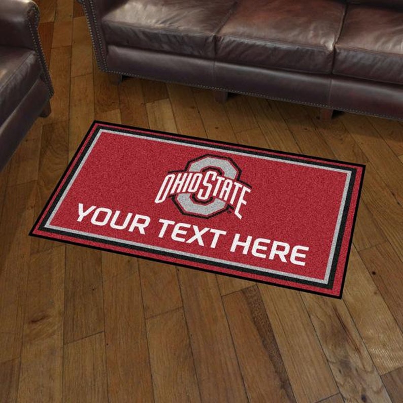 Ohio State Buckeyes Red Logo Welcome Door Mat