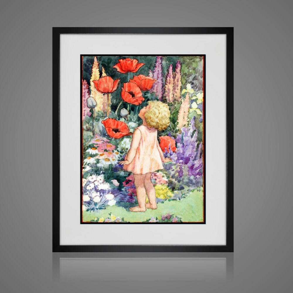 Framed Wall Art VINTAGE NURSERY PRINT Free Shipping Art Etsy