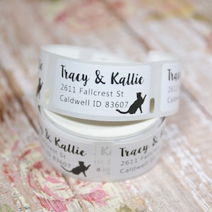 Black Cat Return Address Labels 1 X 2 Stickers - Etsy