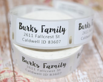Custom Return Address Labels, Personalized Stickers (1" x 2")