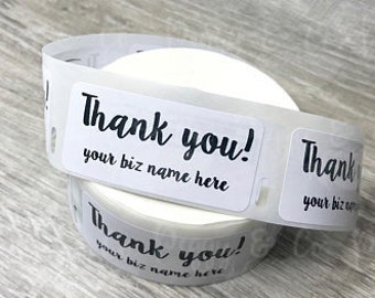 Custom Thank You labels 1" personalized business logo thank you stickers thank you packing stickers labels custom logo label 100-150-250-500