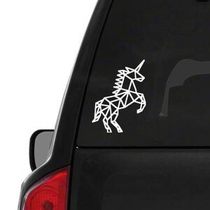 Geometric unicorn sticker car window decal fast shipping custom decal geometric unicorn sticker unicorn decal laptop sticker image 2