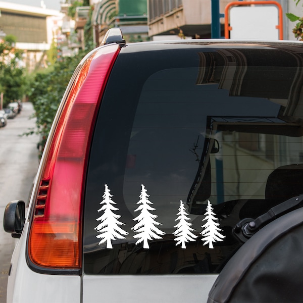 Tree family stickers • car window decal • free shipping • boho tree family decals • stick family stickers outdoors family fir tree lover