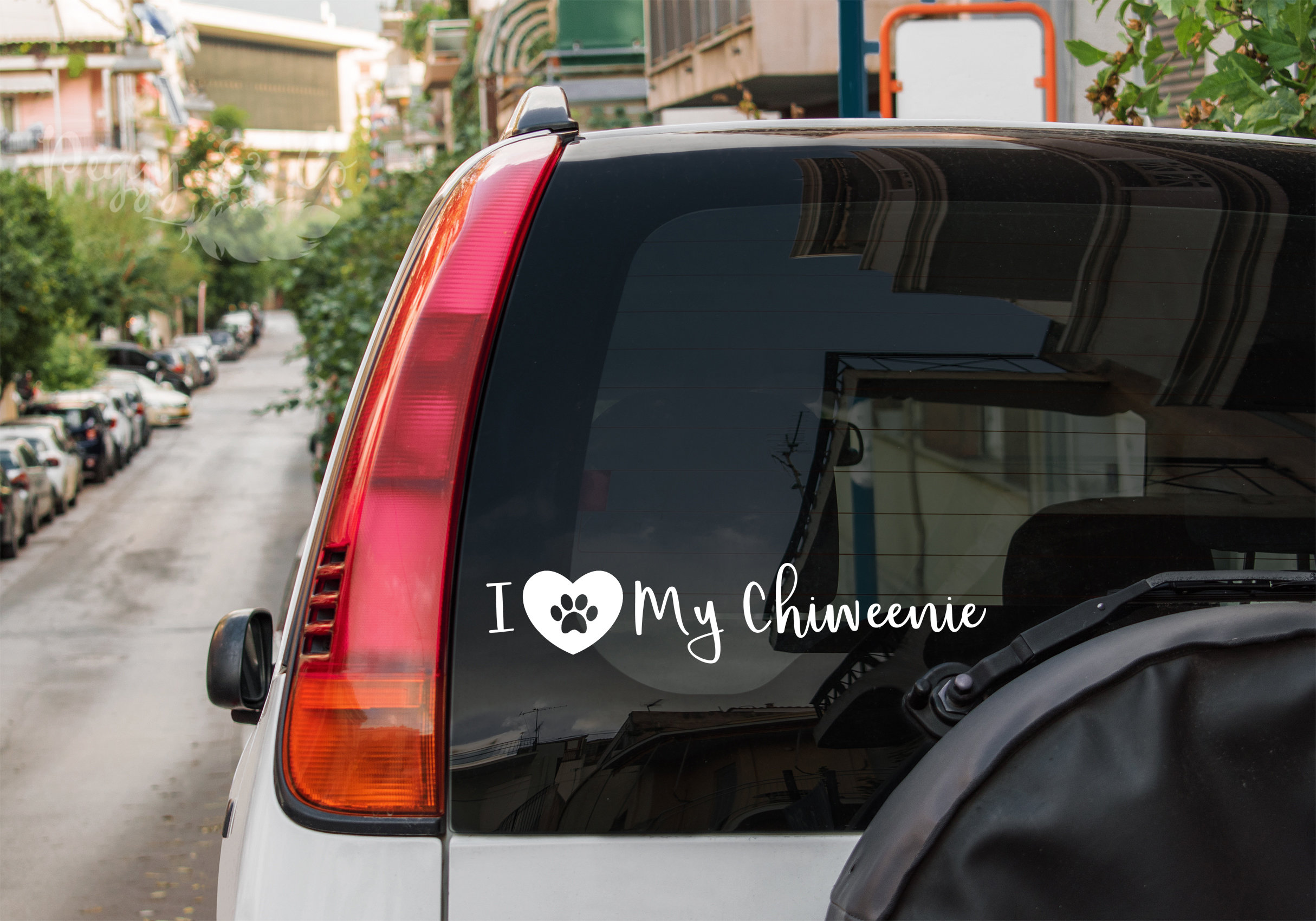 ThatLilCabin I LOVE MY CHIWEENIE 8" AS1334 car sticker decal ThatLilCabin I LOVE MY CHIWEENIE 8" AS1334 car sticker decal