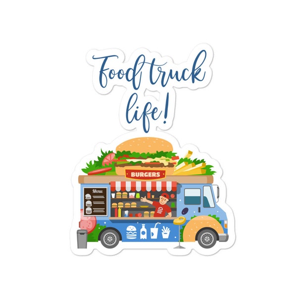 Pegatina Food truck life sticker Pegatinas sin burbujas Envío gratis food truck owner foodie regalo hamburguesa truck sticker