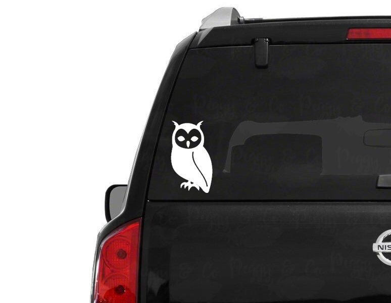 Owl Car Decal • Vinyl Laptop Sticker - Etsy