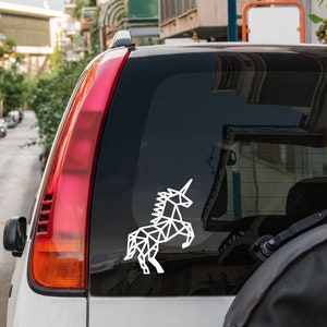 Geometric unicorn sticker car window decal fast shipping custom decal geometric unicorn sticker unicorn decal laptop sticker image 1