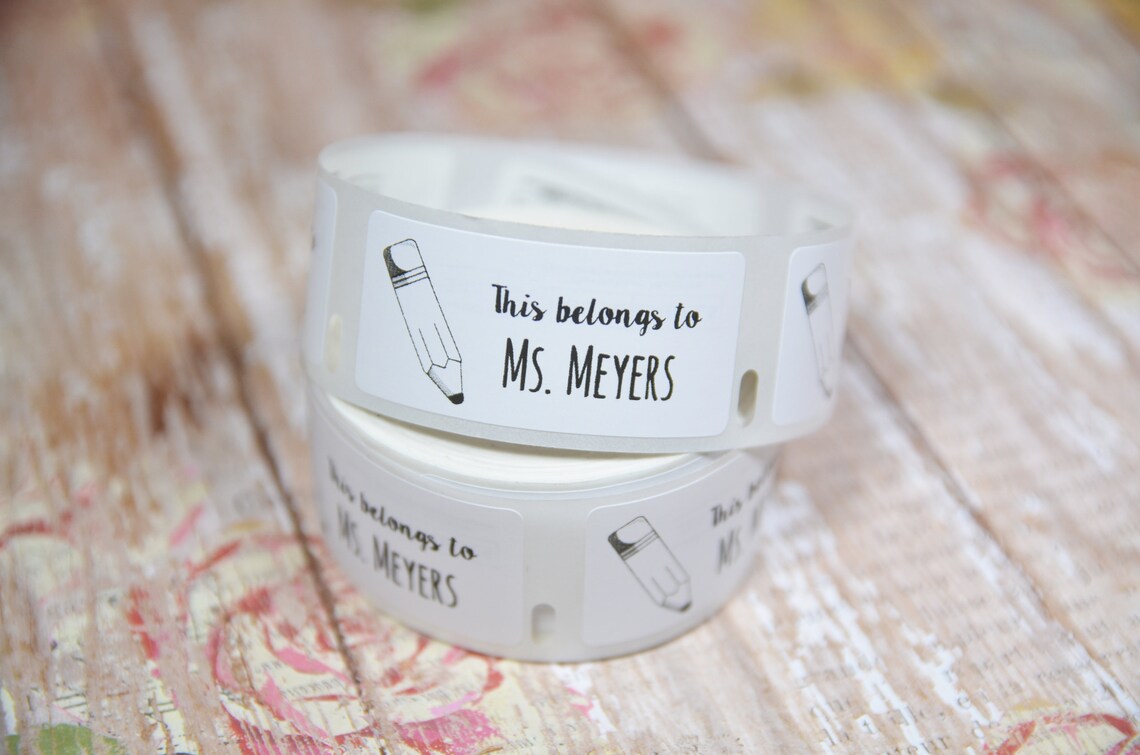 Calculator This Belongs to Labels Roll Teacher Labels Etsy