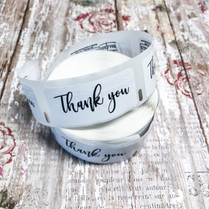 Thank You stickers 1" x 2” roll of 100 thank you labels roll 500 roll 200 thank you stickers packaging labels thank you for your order label