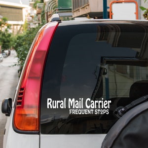 Rural Mail Carrier Frequent Stops • US Mail Car Window Decal • Fast ...