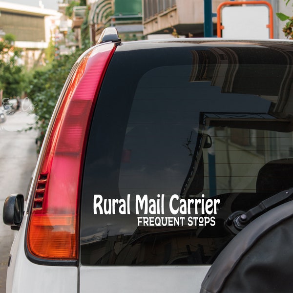 Rural Mail Carrier frequent stops • US Mail car window decal • fast shipping • custom decal US mail Rural carrier sticker free shipping