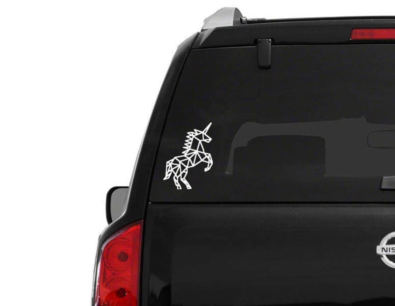 Geometric Unicorn Sticker Car Window Decal Fast Shipping Etsy
