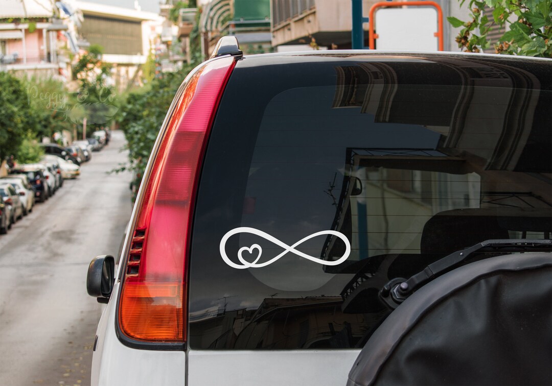Infinity Heart Decal • Car Window Sticker • Custom Vinyl Decals - Etsy