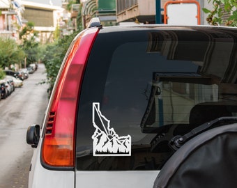 Idaho Mountain Landscape Vinyl Decal • Car Window Sticker