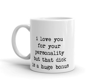 Funny Personality Bonus Ceramic Coffee Mug, Vulgar Gift