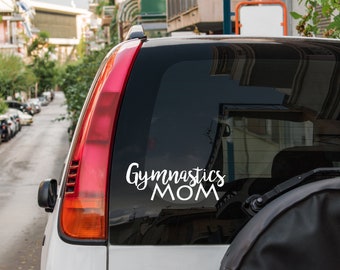 Gymnastics MOM vinyl decal • car window decal • free shipping • custom vinyl decal laptop sticker gymnastics mama