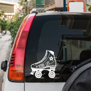 Derby life decal • car window decal • free shipping custom decal car window sticker roller derby girl sticker free shipping roller skate