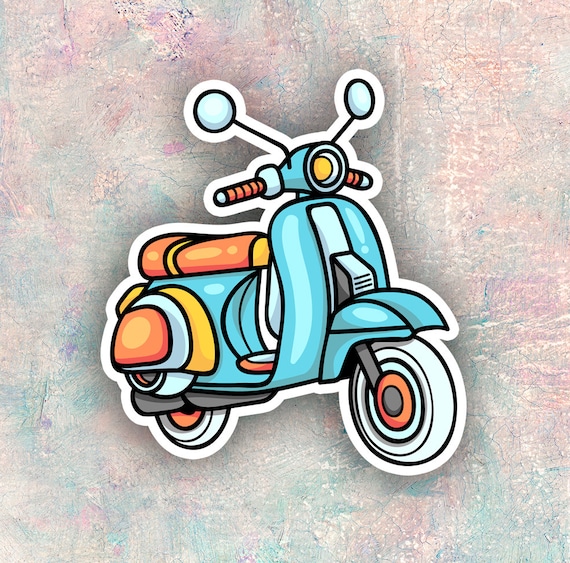 Sticker Scooter tumbler sticker free shipping stickers scrapbooking custom  stickers tumbler sticker moped scooter design