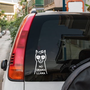 No drama llama car decal • car window decal • free shipping car window sticker drama llama sticker funny car decal alpaca laptop sticker