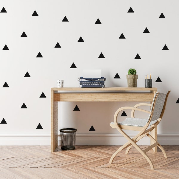 Triangle wall decals set of 18 office decal, house sticker, wall sticker, decorative wall decal, removeable vinyl sticker triangle stickers