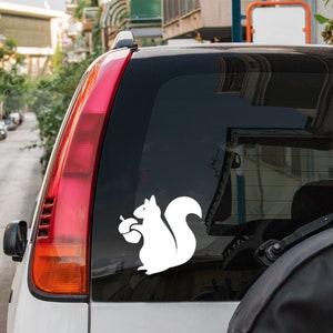Squirrel car decal • car window decal free shipping car window sticker squirrel clipart sticker car window sticker vinyl laptop decal