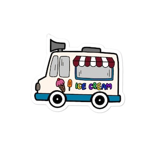 Adesivo Camion gelato Adesivi senza bolle Spedizione gratuita Tumbler adesivo gelato uomo adesivo