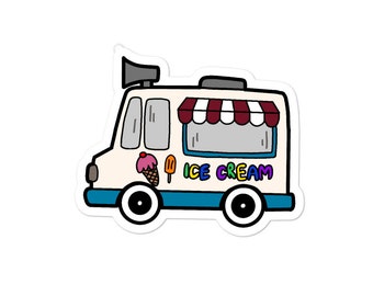 Ice Cream Truck Sticker - Bubble-Free Vinyl Decal