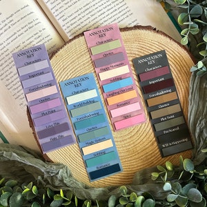 custom color palette book tabs – girlinread annotating stickers
