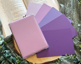 Kindle Case Insert | Purple, Lavender, Grape | Paperwhite EReader | Decor for Clear Case | Use with Stickers | Bookish Gift for Book Lovers