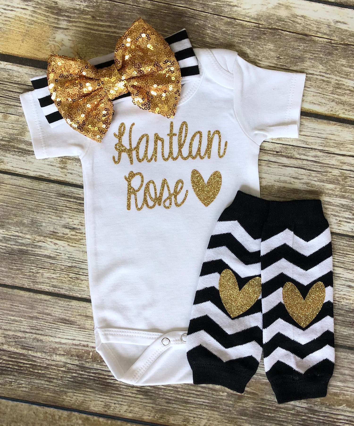 Baby Girl Coming Home Outfit Personalized Baby Girl Clothes Etsy
