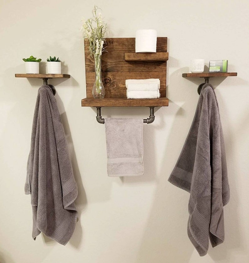 floating bathroom shelves for towels
