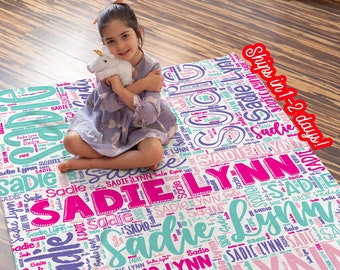 Personalized Name Blanket for Baby and Toddlers