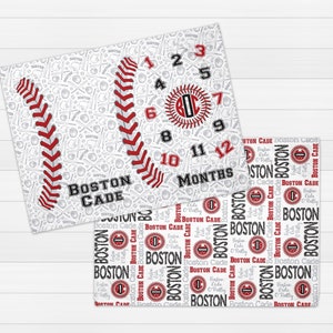 Personalized Baseball Monthly Photo Blanket | Baby Month Minky | Milestone Blanket | Personalized Baby Blanket | Baby Boy Baby Shower Gift