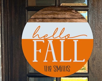 Fall Door Wreath | Fall Welcome Sign |  Fall Door Hanger | Pumpkin Door Hanger | Pumpkin Decor | Fall Porch Decor | Fall Home Decor | Autumn