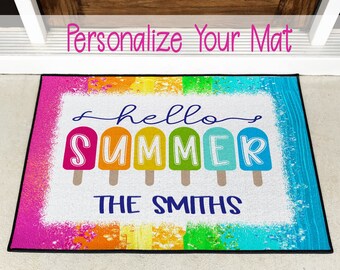 Personalized Welcome Door Mat for your Outdoor Porch Decor, Makes A Great New Home Gift, Realtor Closing Gift or Wedding Gift for Any Couple