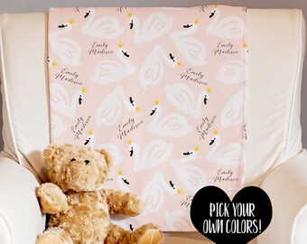 swan swaddle blanket