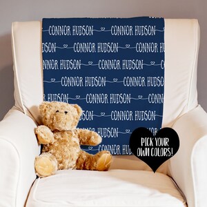 Monogrammed Baby Blanket - Personalized Baby Blanket - Baby Name Blanket - Swaddle Blanket - Baby Shower Gift - Receiving Blanket