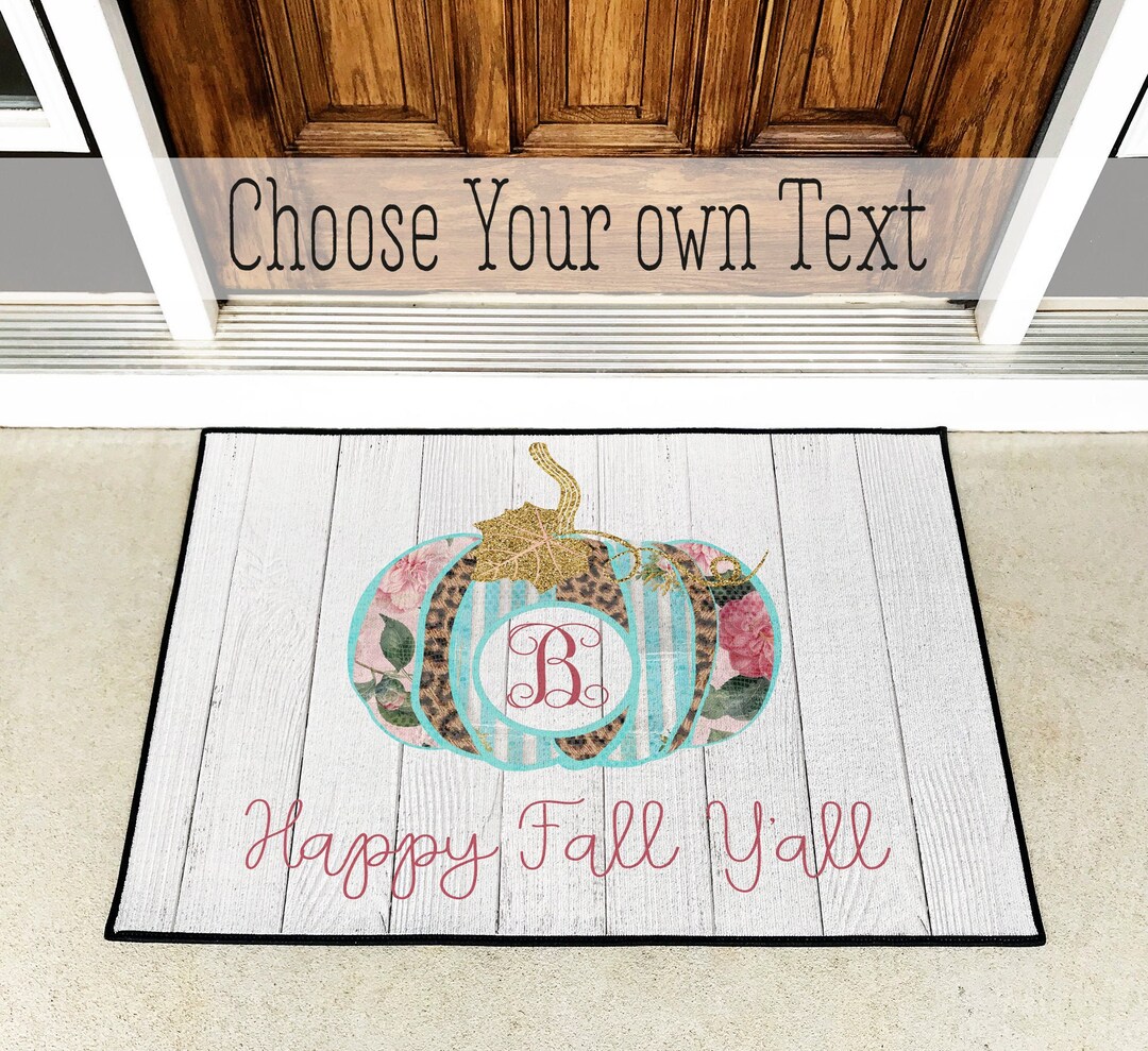 Fall Mat Personalized Doormat Custom Doormat Etsy