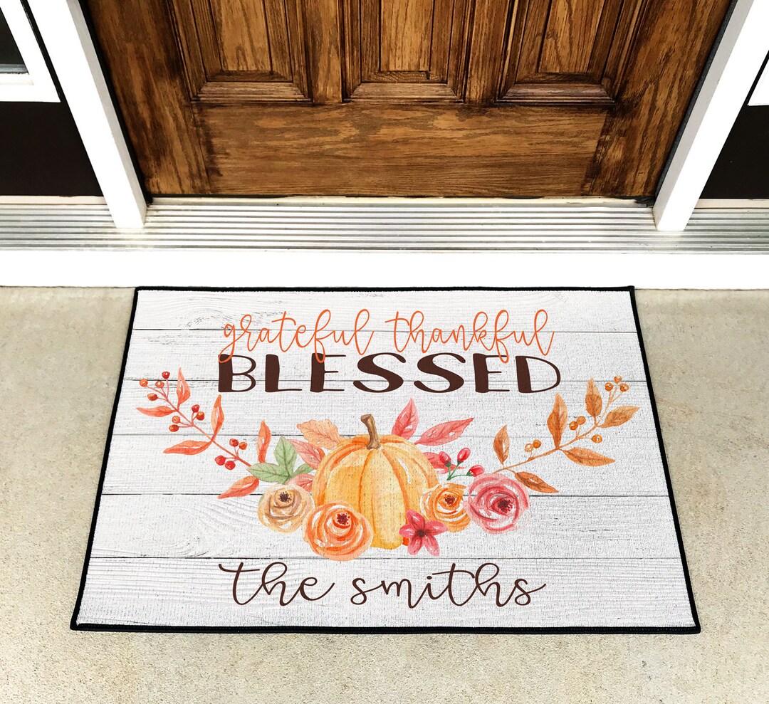 Fall Mat Personalized Doormat Custom Doormat Etsy