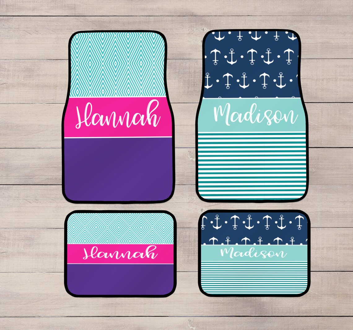 Monogrammed Car Mats Personalized Car Mats Custom Car Mats Etsy