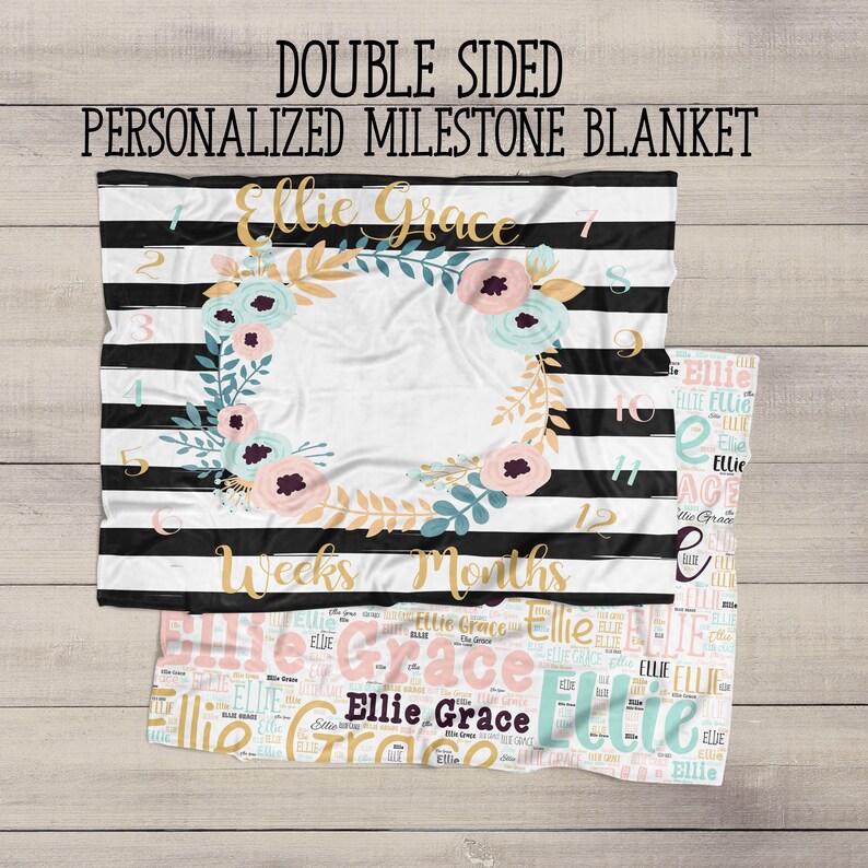 monogrammed baby blankets etsy