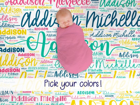Personalized Baby Blanket Baby Name Blanket Gender Reveal Ideas Minky Baby Blanket Baby Milestone Blanket Baby Shower Gift