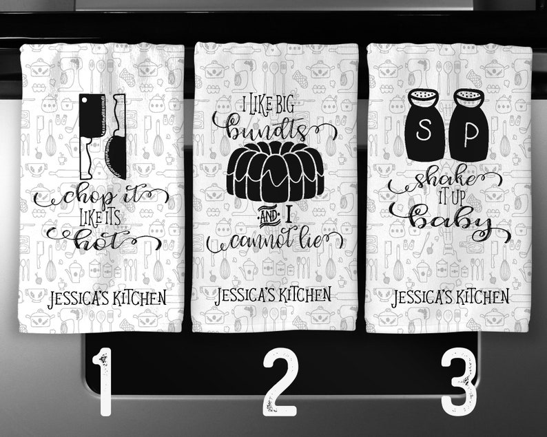 Funny Dish Towels Funny Kitchen Towels Housewarming Gift Etsy