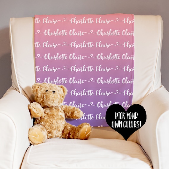 etsy baby name blanket