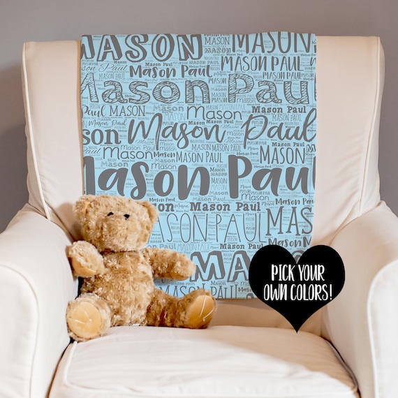 Personalized Baby Blanket Baby Name Blanket Gender Reveal Ideas Minky Baby Blanket Baby Milestone Blanket Baby Shower Gift