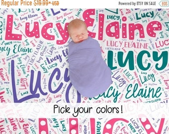 Personalized Baby Blanket - Baby Blanket - Baby Swaddle Blanket - Baby Name Blanket - Gender Reveal Ideas - Baby Shower Gift