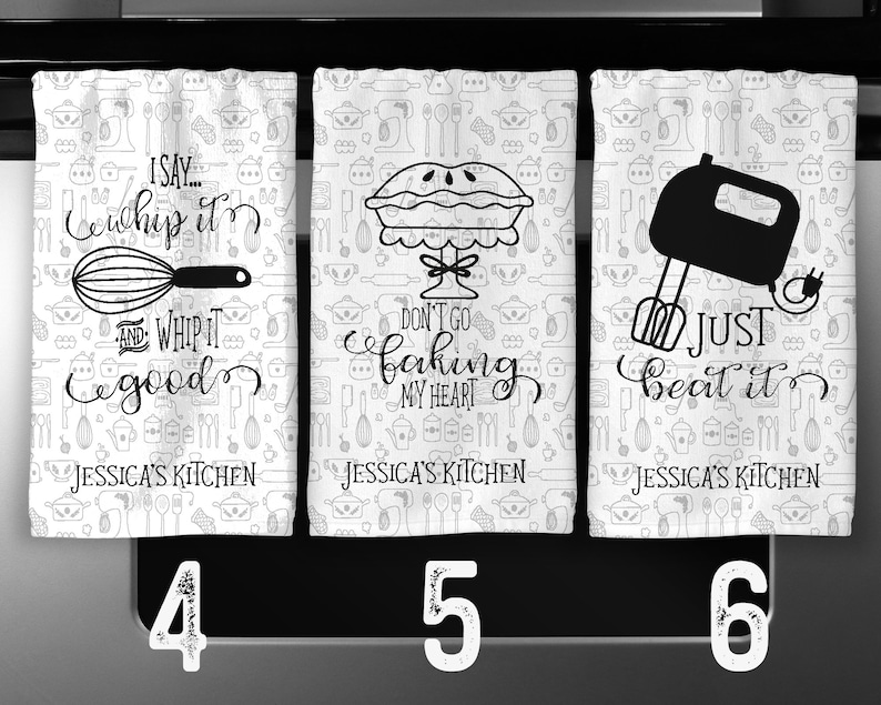 Funny Dish Towels Funny Kitchen Towels Housewarming Gift Funny Towels Gift For Mom Wedding Gift Hand Towel Wedding Shower Gift image 3
