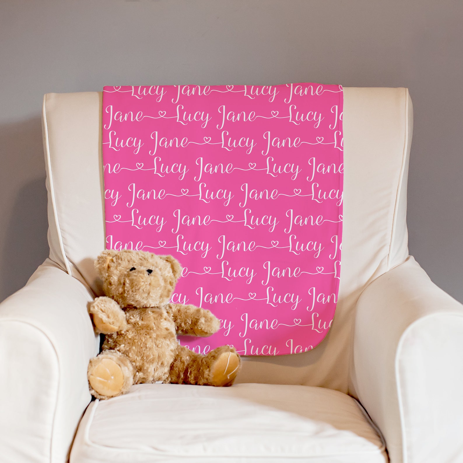 Personalized Baby Name Blanket Minky or Receiving Baby Etsy