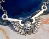 Skull Wings Airship Pilot Wings Steampunk Pilot Wings Handcrafted Cosplay Rank Badge Insignia 40k Space mariner inspired